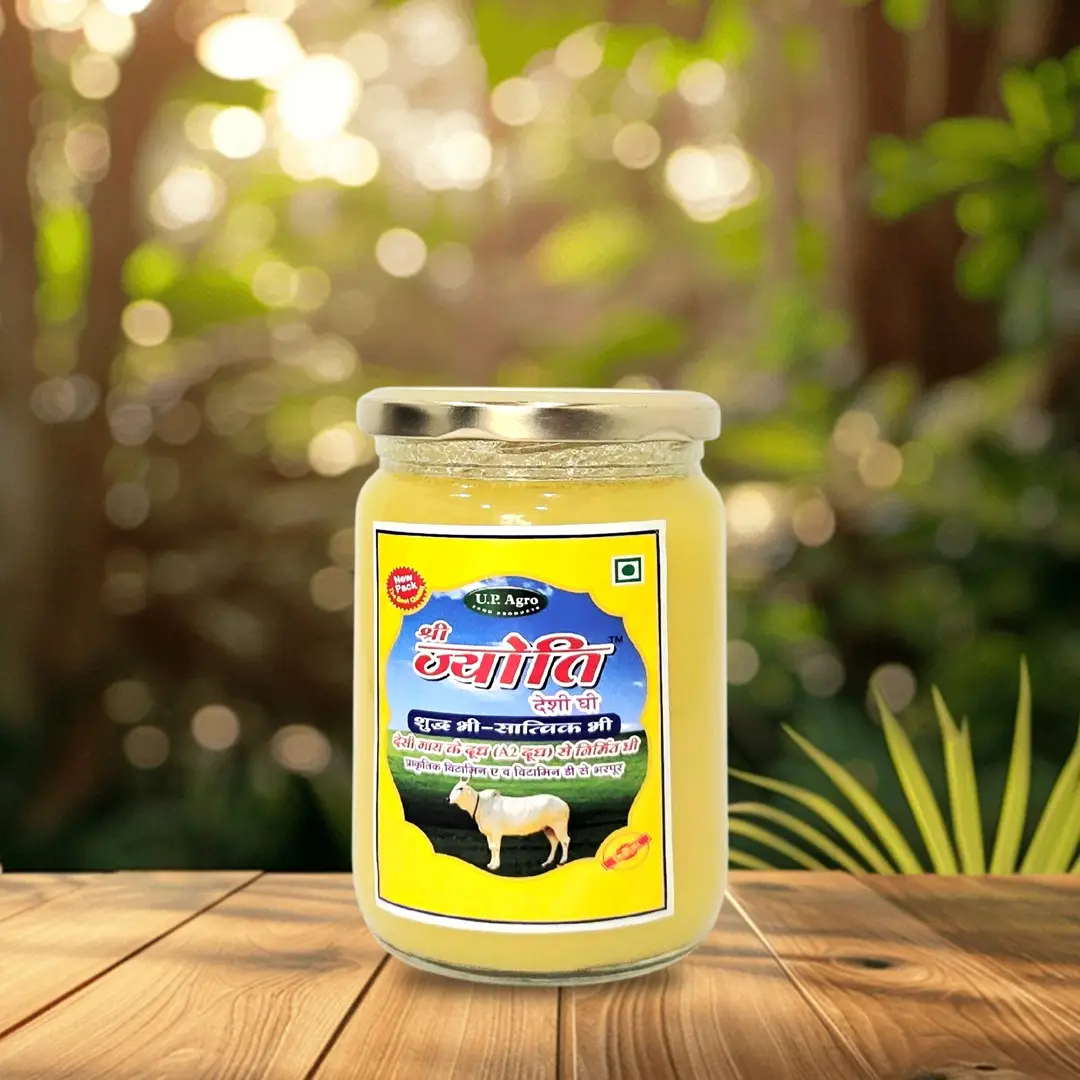 A2 Cow Shri Jyoti Deshi Ghee - Bilona Processed (Glass Jar 500 ML)