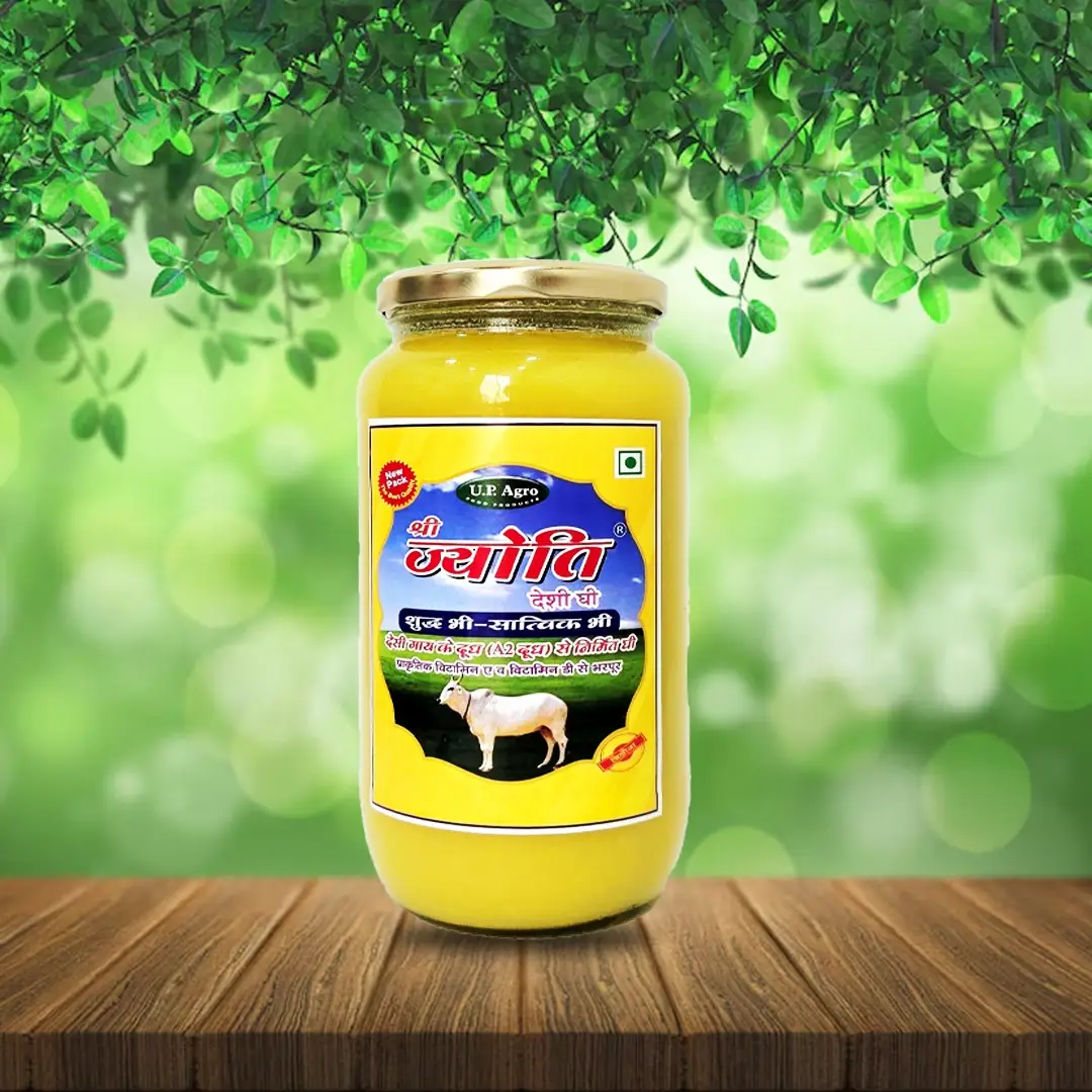 A2 cow Shri Jyoti Deshi Ghee - Bilona Processed (Glass Jar 1 L)
